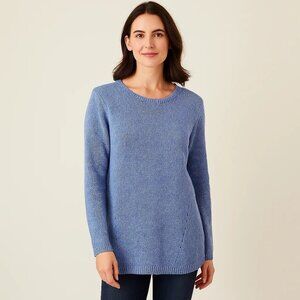 J. Jill‎ Blue Knit Women's Long Sleeved Sweater Medium Missy Coastal Minimalist